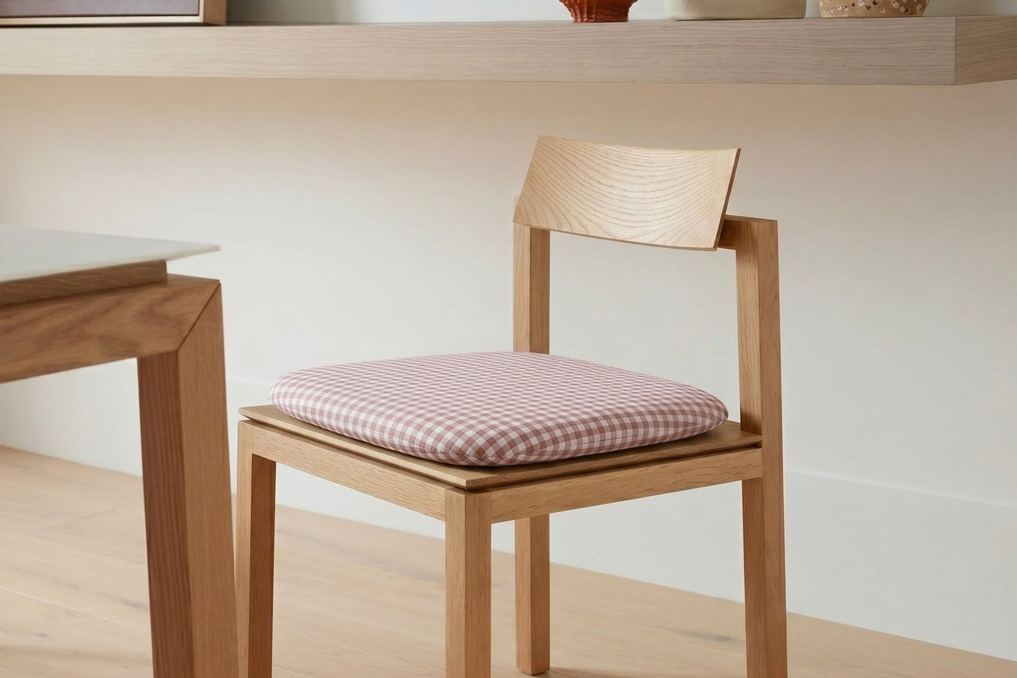 Coussin de chaise 45x45 carreaux<br> Mousse à mémoire de forme - 5 coloris