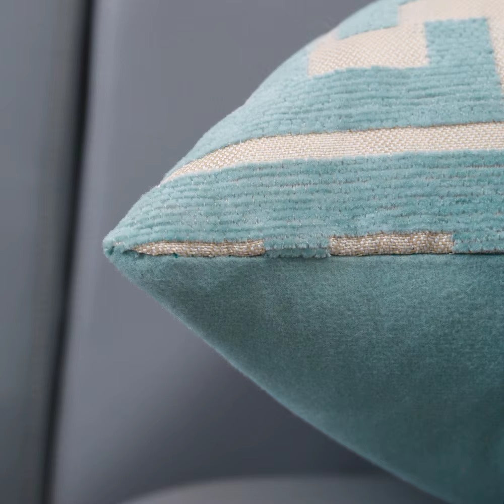 Housse de coussin Design Géométrique - Gris perle
