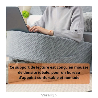 Support de lecture Veralign en mousse haute densité, bureau d'appoint confortable et nomade pour le travail sur tablette et ordinateur portable.