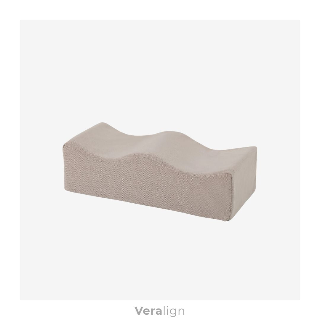 Coussin de jambes incliné Veralign couleur Beige, respirant et confortable pour une utilisation quotidienne au repos.