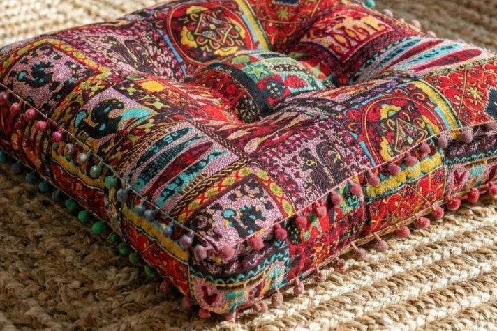 Coussin carre<br> Boho - 40x40x8cm