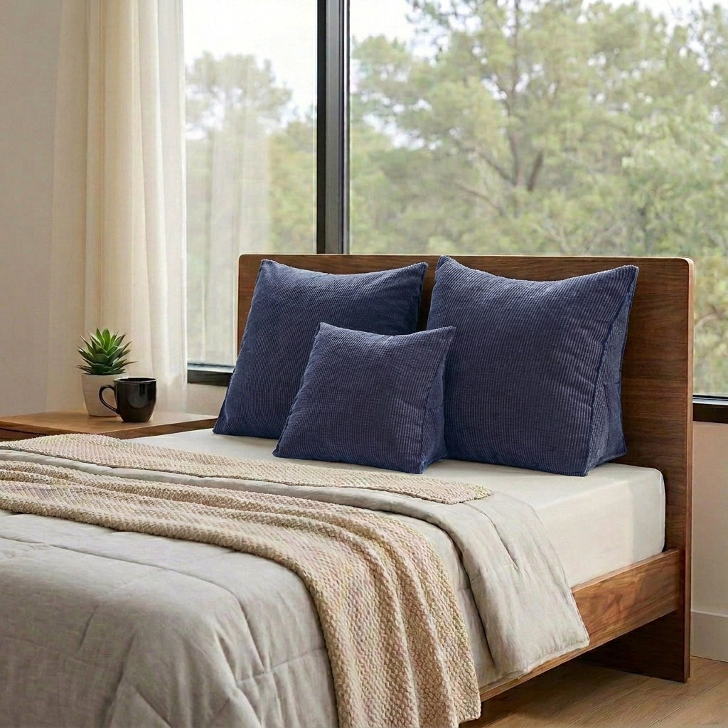 Coussin_de_lecture_triangulaire_Bleu_nuit_face