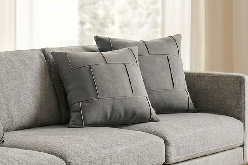 Coussin velours <br> Gris - 45x45cm