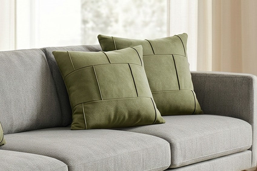 Coussin Vert velours <br> 45x45cm
