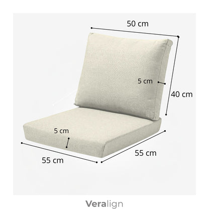 Coussin extérieur pour fauteuil <br> Assise + Dossier - Largeur 60cm