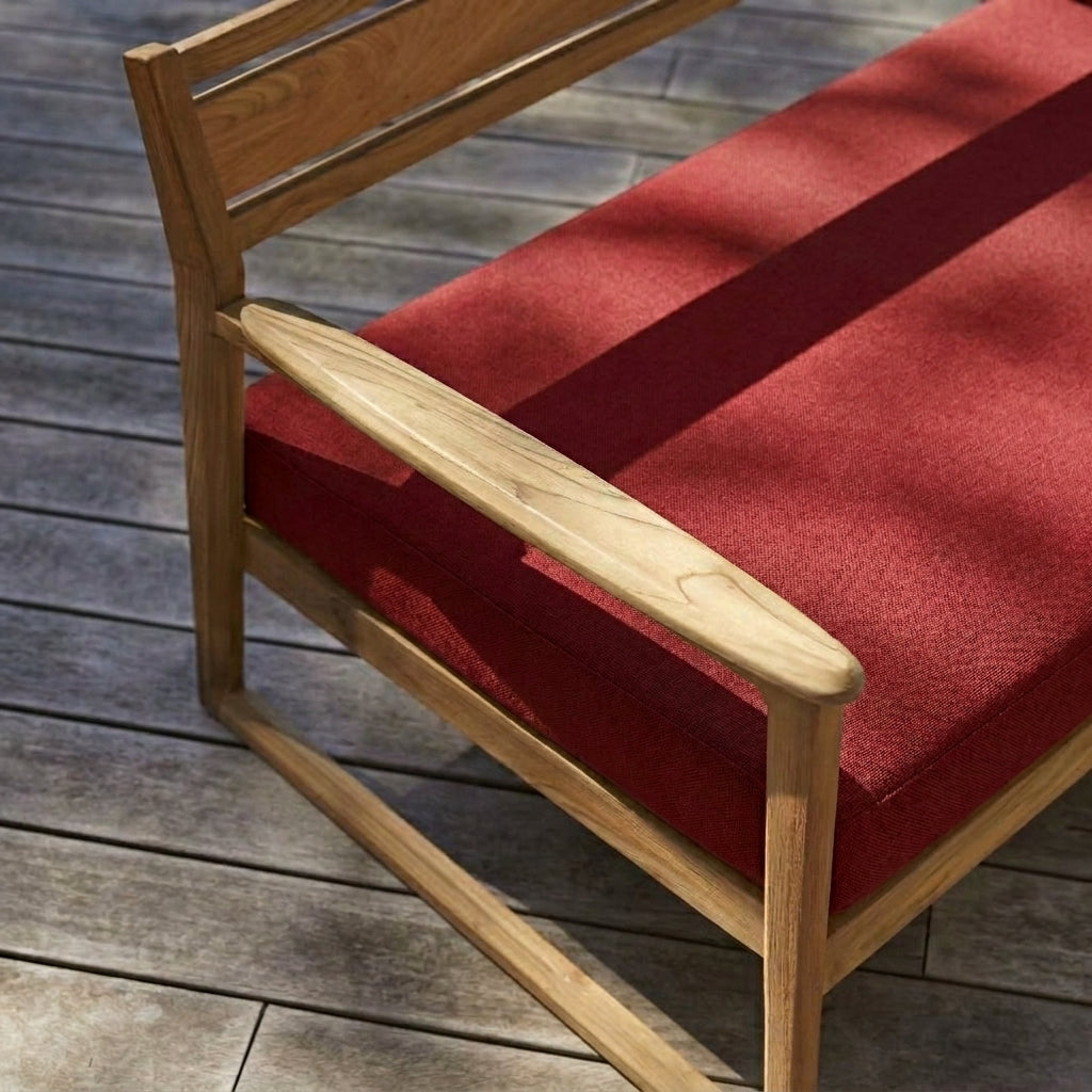 Coussin_pour_banquette_extérieur_imperméable _Rouge_100x40cm