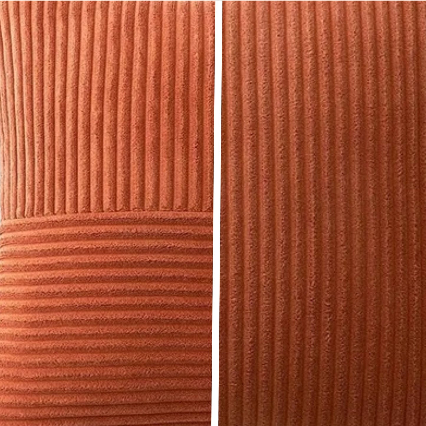 Housse de coussin Terracotta<br> Velours côtelé