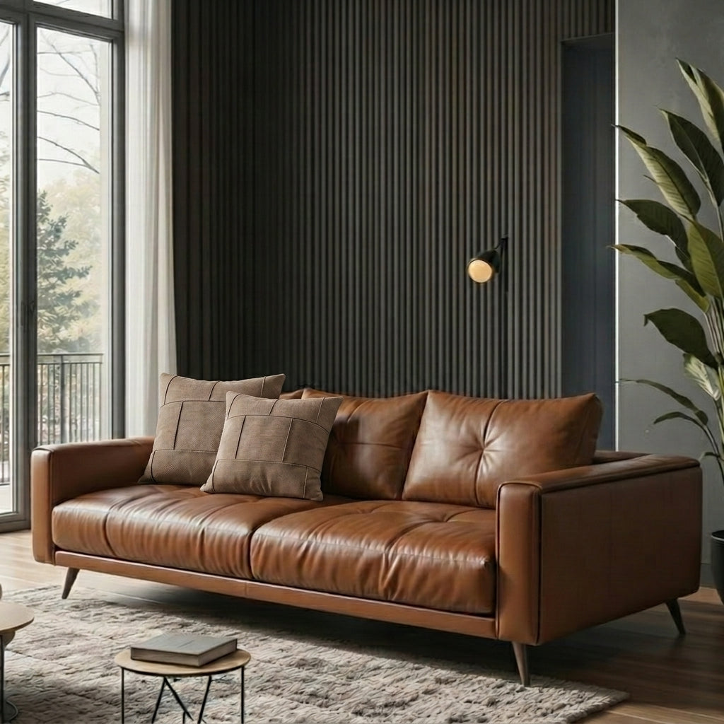 Coussin velours Marron <br> 55x55cm