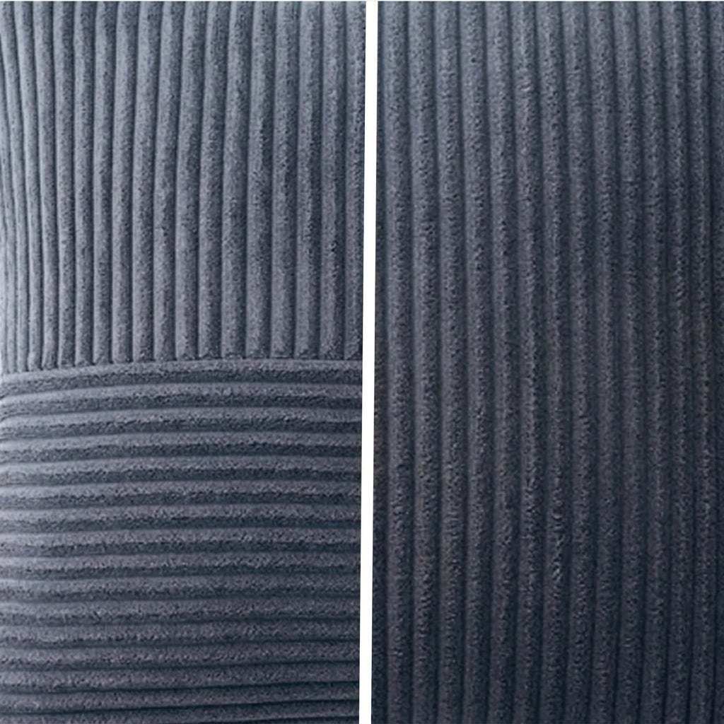 Housse coussin Bleu nuit<br>Velours doux côtelé