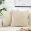 Housse coussin creme Velours côtelé