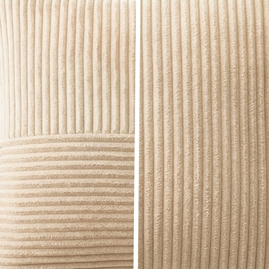Housse coussin creme<br> Velours côtelé