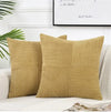 Housse de coussin Jaune ocre Velours côtelé