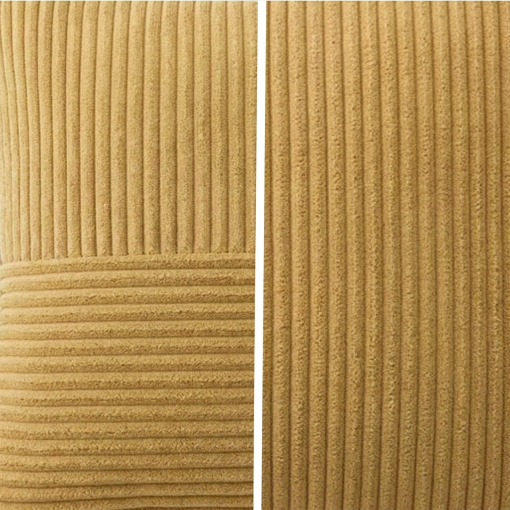 Housse de coussin Jaune ocre<br> Velours côtelé