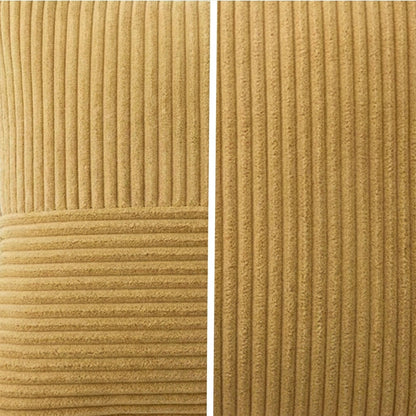 Housse de coussin Jaune ocre<br> Velours côtelé