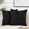 Housse de coussin Noir Velours côtelé