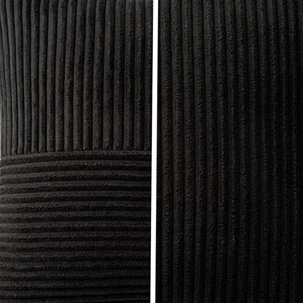 Housse de coussin Noir<br> Velours côtelé