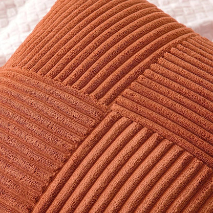 Housse de coussin Terracotta<br> Velours côtelé