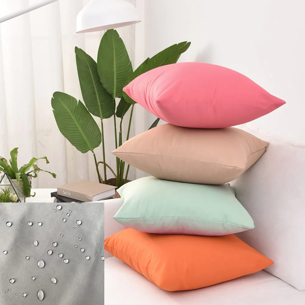 Housse de coussin exterieur <br>Beige - Impermeable
