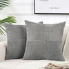 Housse de coussin Gris Velours cotelé