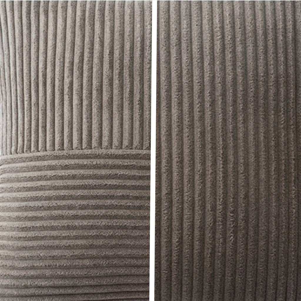 Housse de coussin Gris<br> Velours cotelé