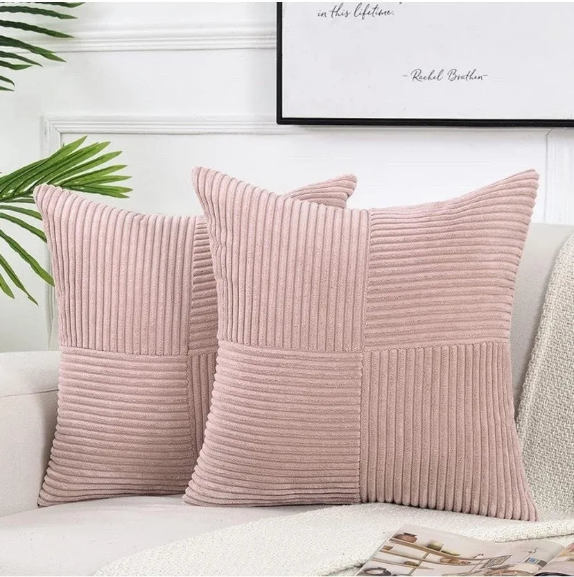 Housse de coussin velours <br> Rose