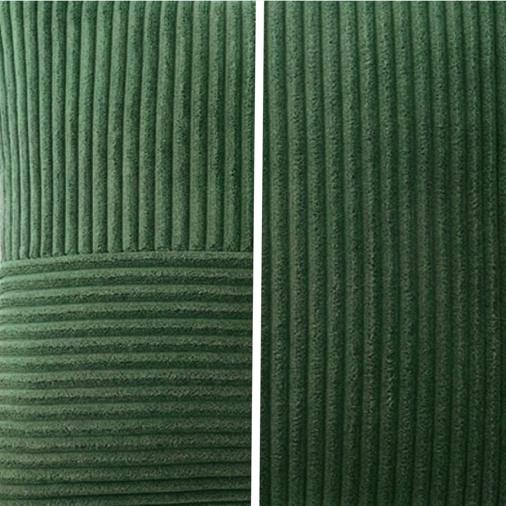 Housse de coussin vert forêt<br> Velours côtelé doux