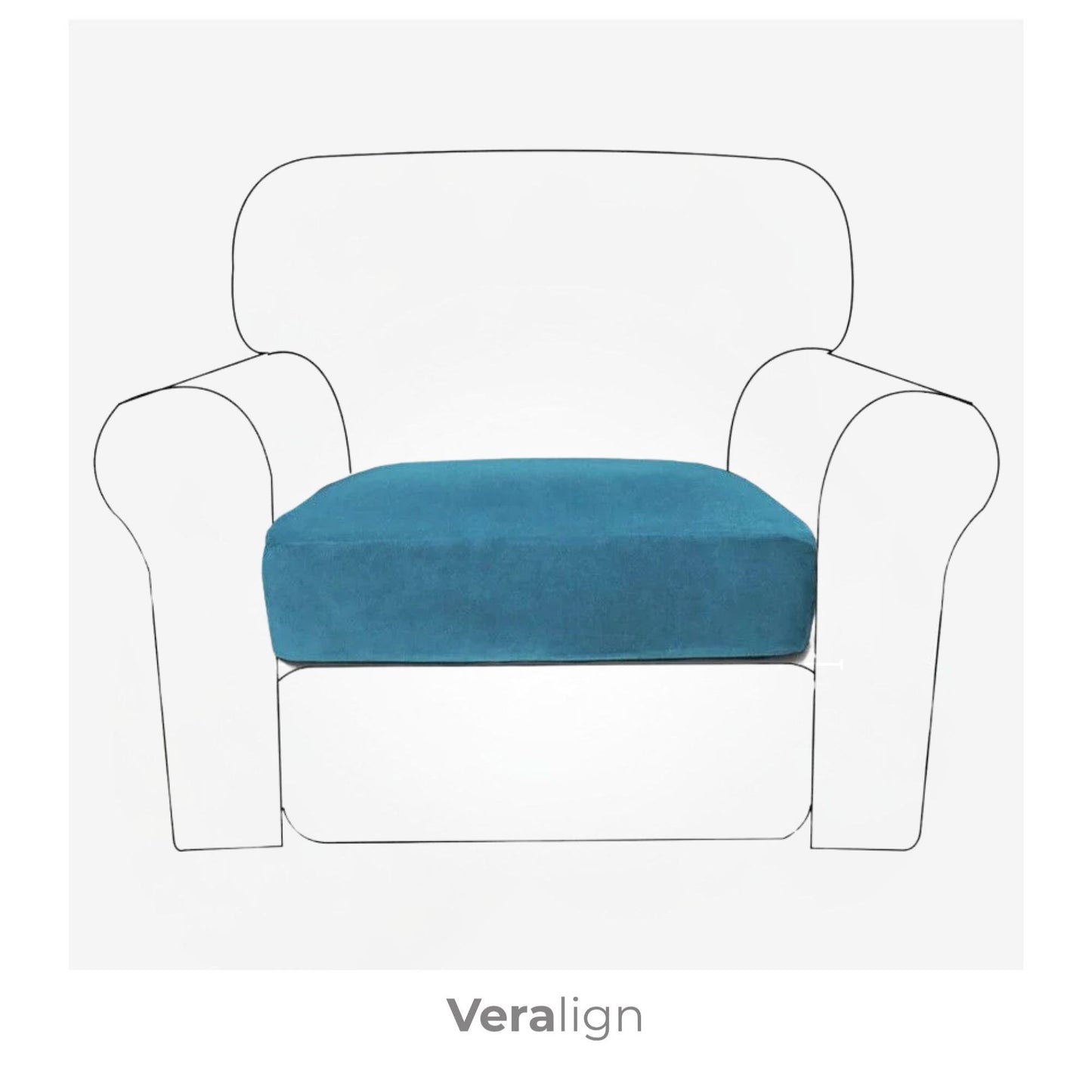 Housse de coussin de canapé extensible <br> Soft touch - 10 coloris