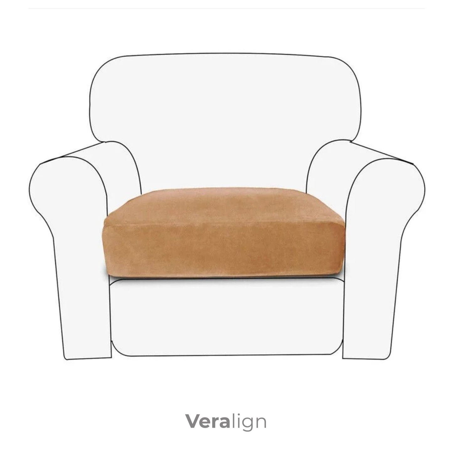 Housse de coussin de canapé extensible <br> Soft touch - 10 coloris