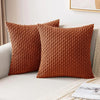 Housse de coussin Terracotta Velours Design 3D