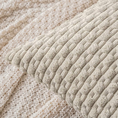 Housse de coussin Grise Velours Design 3D