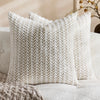 Housse de coussin Boheme Chenille Texturé Ecru