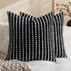 Housse de coussin Boheme Chenille Texturé Noir