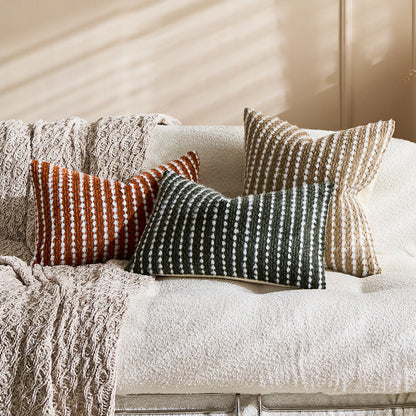 Housse de coussin Boheme Chenille Texturé Terracotta