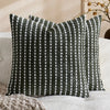 Housse de coussin Boheme Chenille Texturé Vert olive