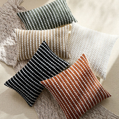 Housse de coussin Boheme Chenille Texturé Camel