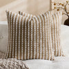 Housse de coussin Boheme Chenille Texturé Camel