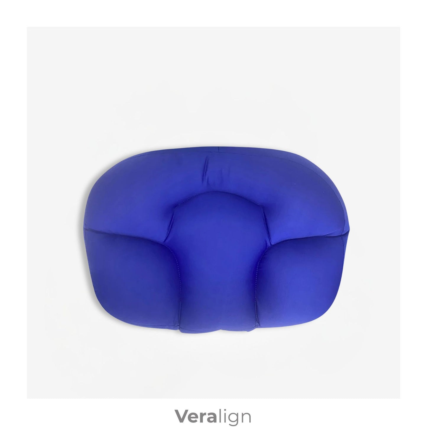 Oreiller ergonomique micro-perles bleu navy, toutes positions de sommeil - Veralign