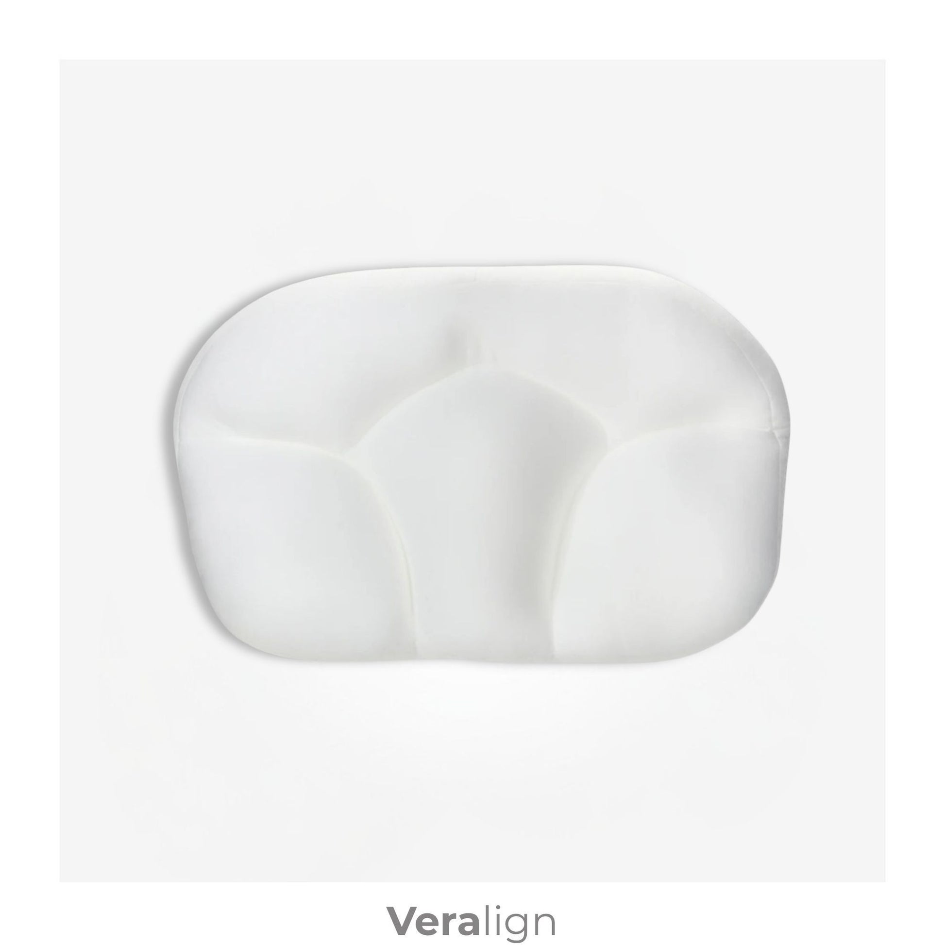 Oreiller ergonomique micro-perles ivoire, hypoallergénique et lavable en machine - Veralign