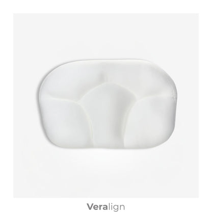 Oreiller ergonomique micro-perles ivoire, hypoallergénique et lavable en machine - Veralign