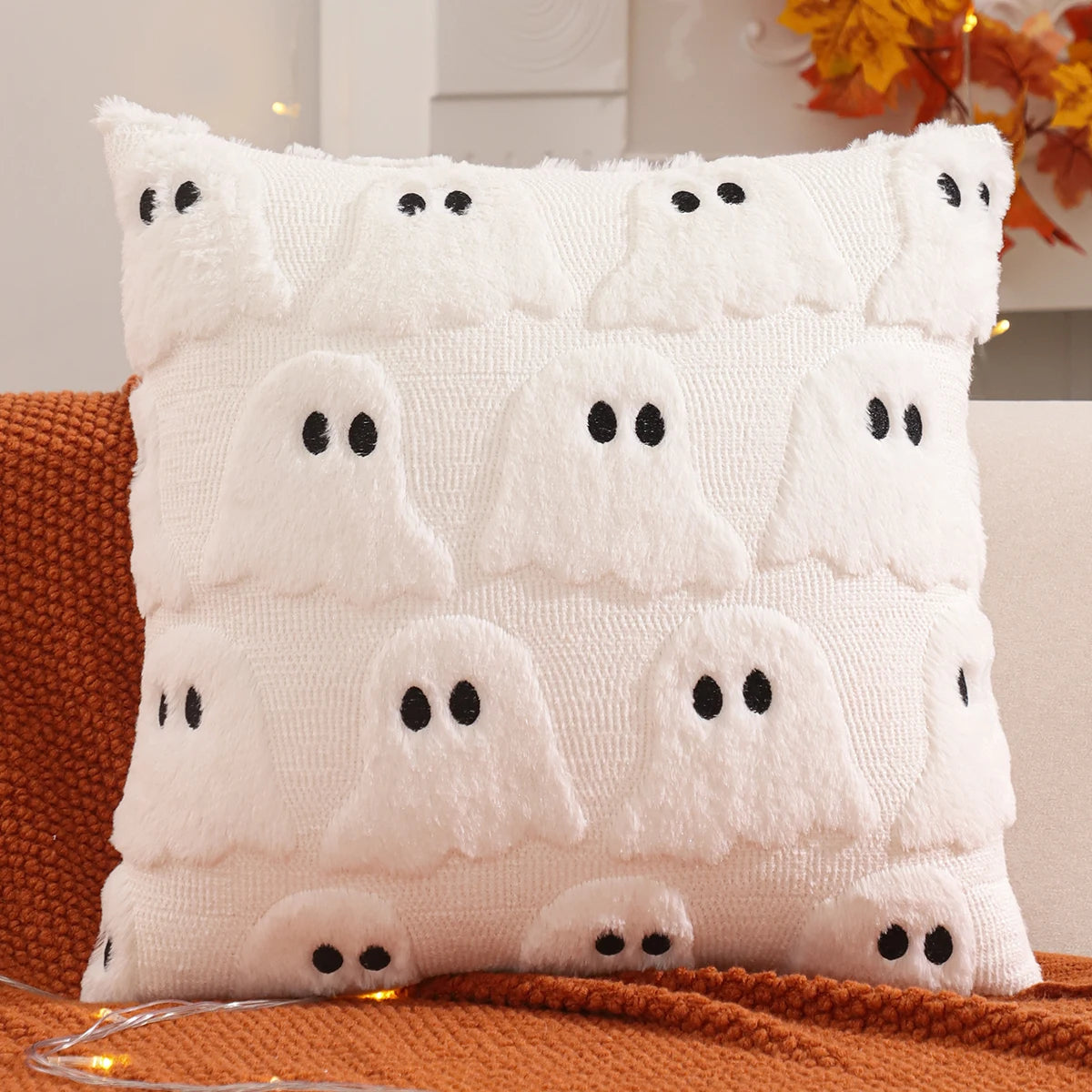 Housse de coussin Halloween Fantôme Boo