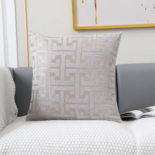 Housse de coussin Design Géométrique - Gris perle