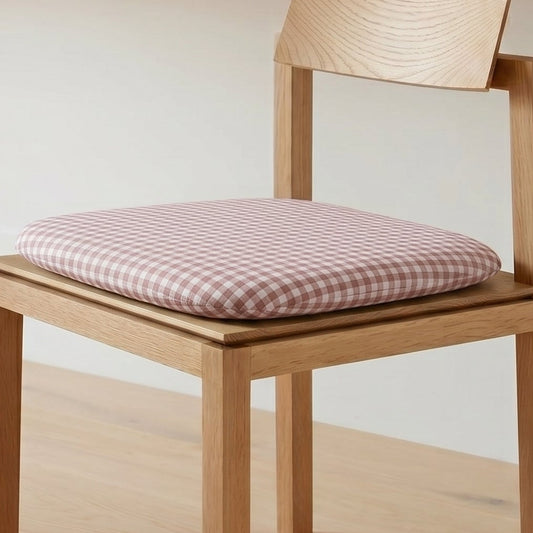Coussin de chaise 45x45 carreaux<br> Mousse à mémoire de forme - 5 coloris