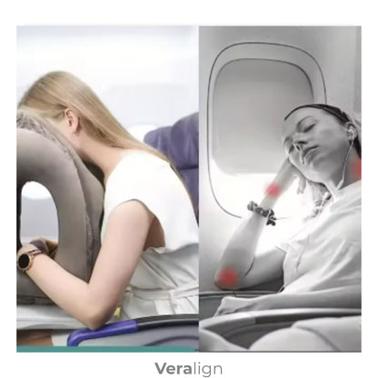 Le coussin de voyage gonflable Veralign apporte un soutien du corps lors des moments de repos ou durant les longs trajets en transport