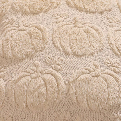 Housse de coussin Halloween Citrouille Ecru