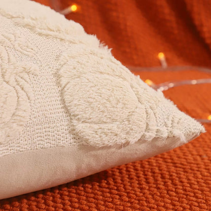 Housse de coussin Halloween Citrouille Ecru