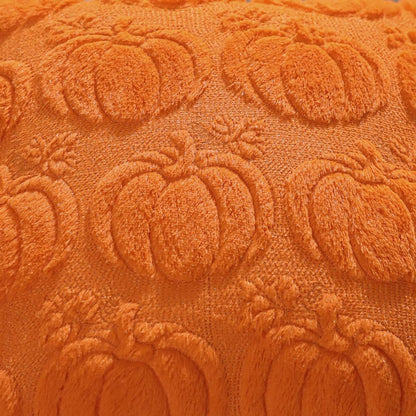 Housse de coussin Halloween Citrouille Orange