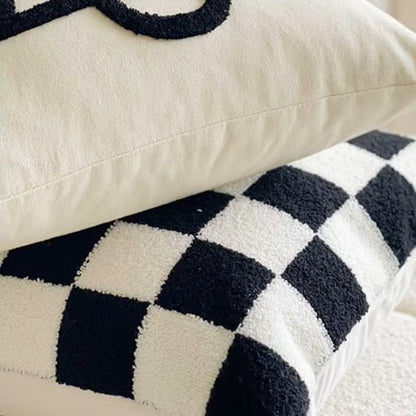 Housse de coussin Blanc et Noir Signature
