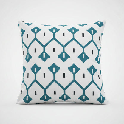 Housse de coussin Extérieur Treillis Bleu