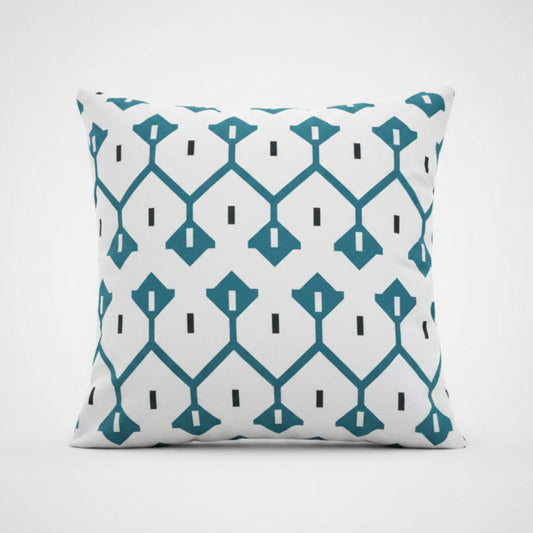 Housse de coussin Extérieur Treillis Bleu