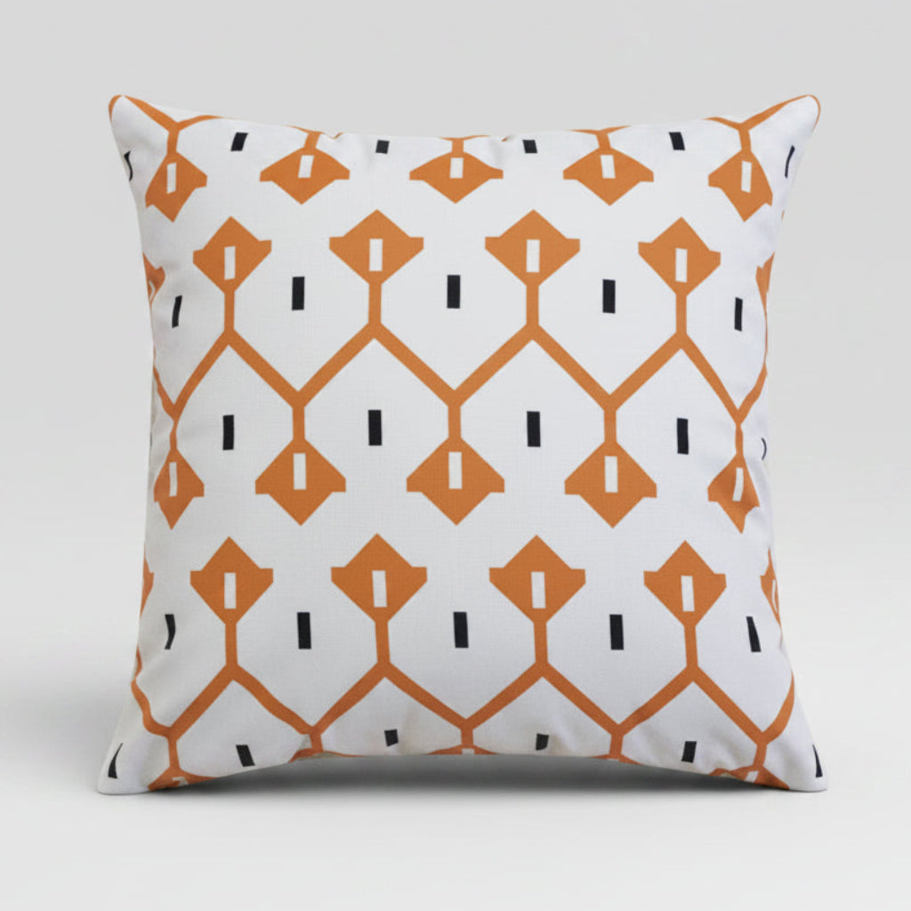 Housse de coussin Extérieur Treillis Orange
